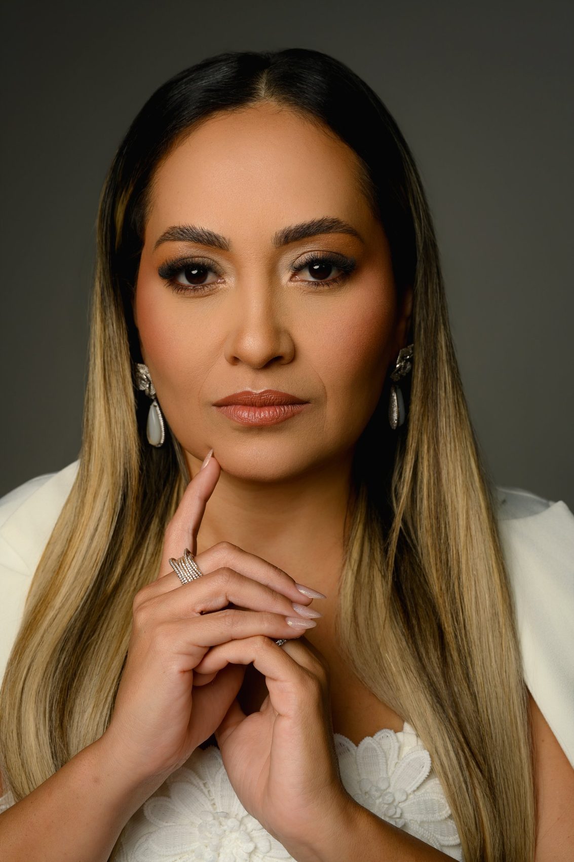 Retrato em close de Meirielle Ribeiro